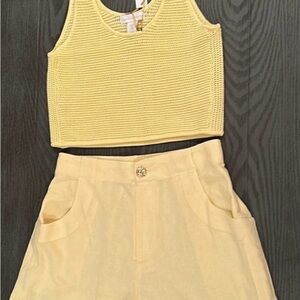 House of Harlow 1960 Yellow Shorts & top